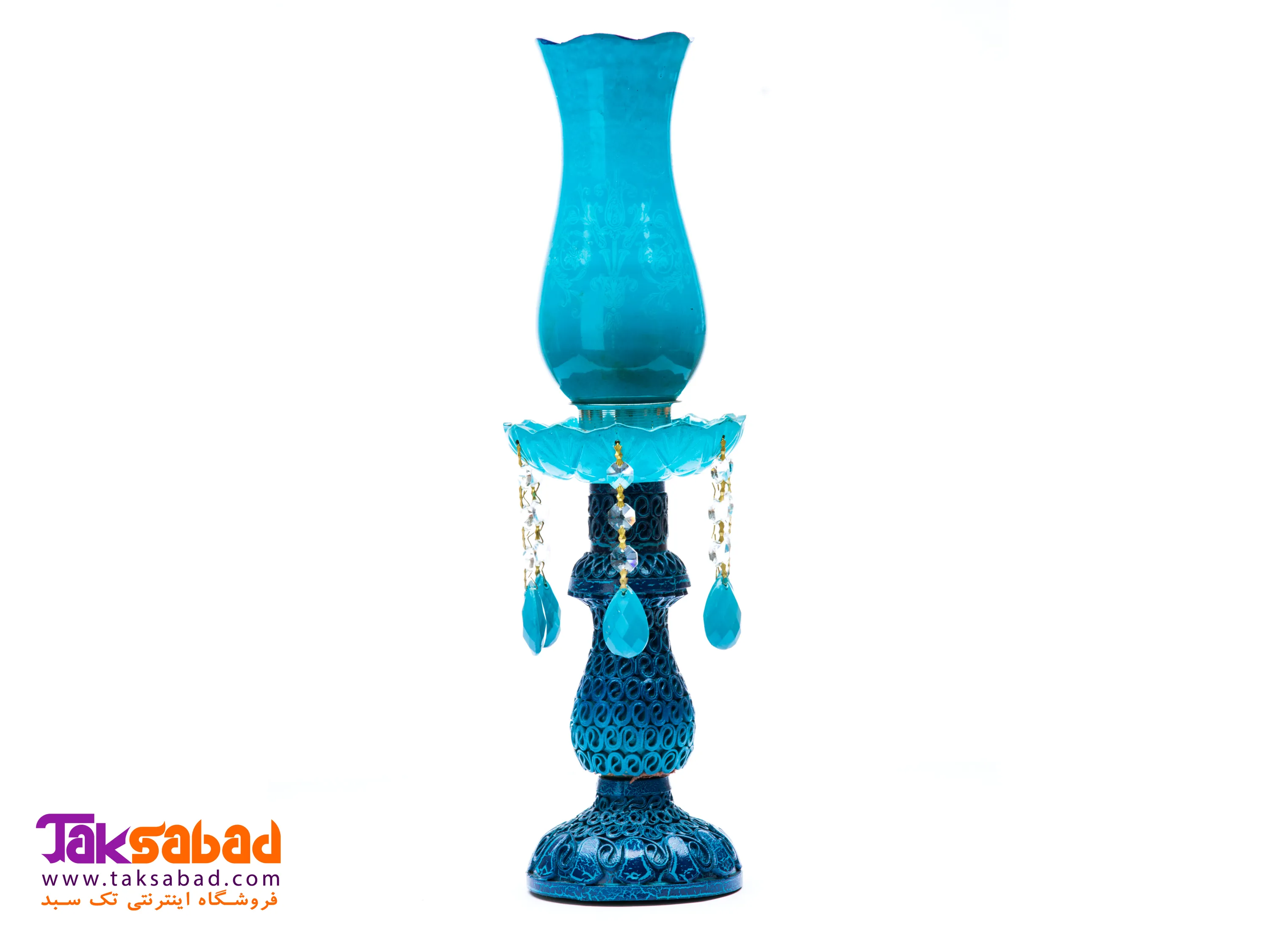 شمعدان لاله فیروزه ای خرید شمعدان لاله فیروزه ای